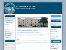 Tablet Screenshot of giurisprudenza.unifg.it